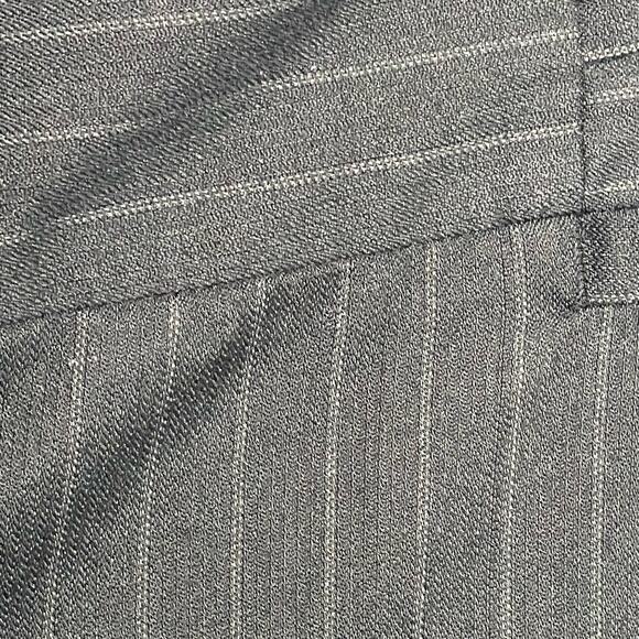 Maurices Bootcut Pants High Rise Flat Front Pinstripe Black 11 12 R Academia - Picture 7 of 14
